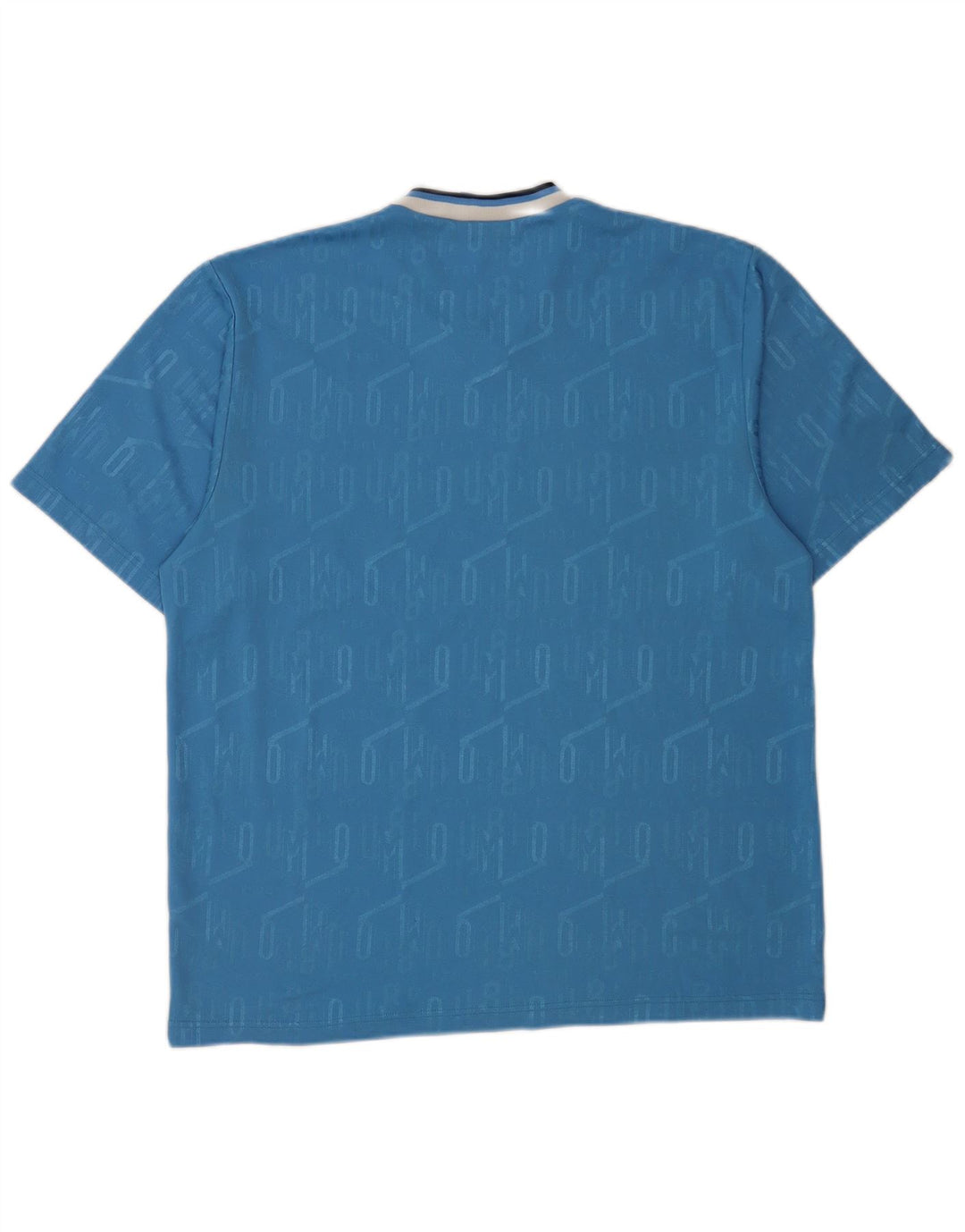 Мужская футболка Umbro Top XL, синяя, полиэстер с геометрическим рисунком