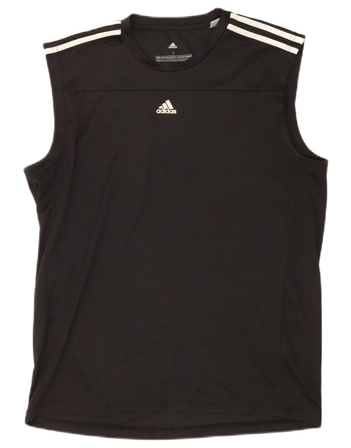 Мужской жилет Adidas Climalite, большой черный полиэстер