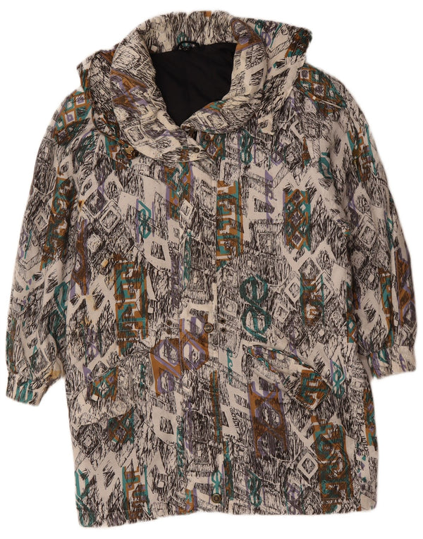 ВИНТАЖНАЯ женская ветровка UK 10, маленькая, разноцветная, с геометрическим узором