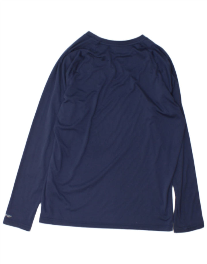 Мужской топ Nike Dri Fit с длинным рукавом, средний темно-синий