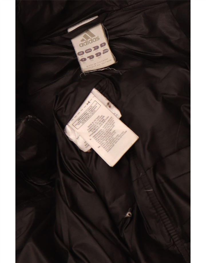 Женская стеганая куртка Adidas UK 16, большая черная, полиэстер