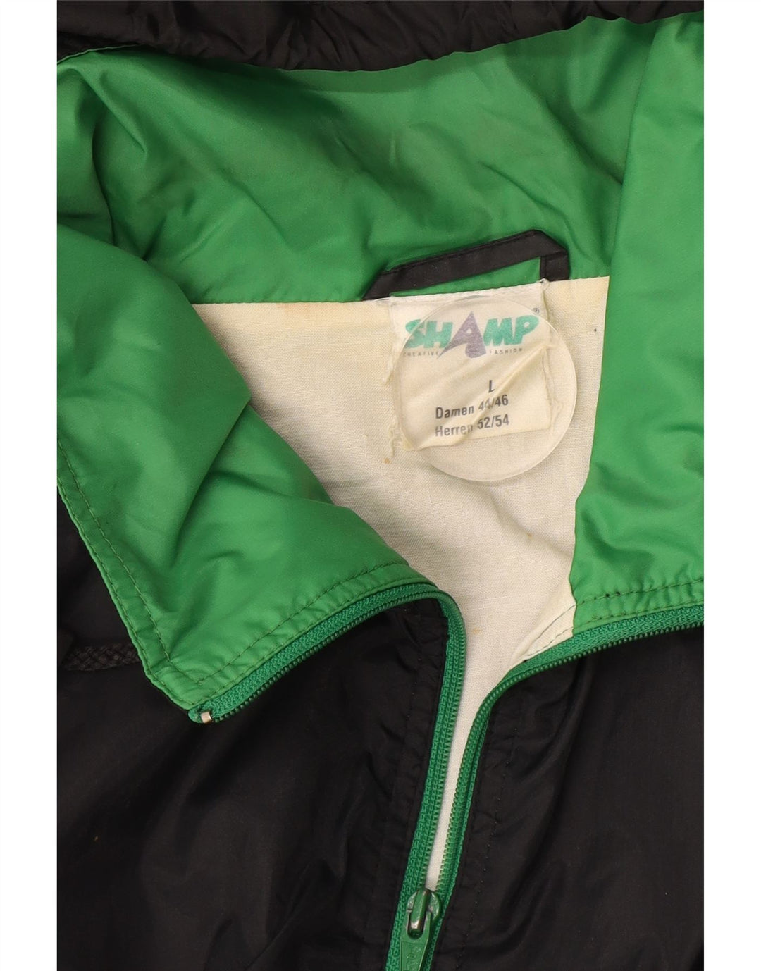 Мужская дождевик с капюшоном SHAMP UK 40, большой черный полиамид с цветными блоками