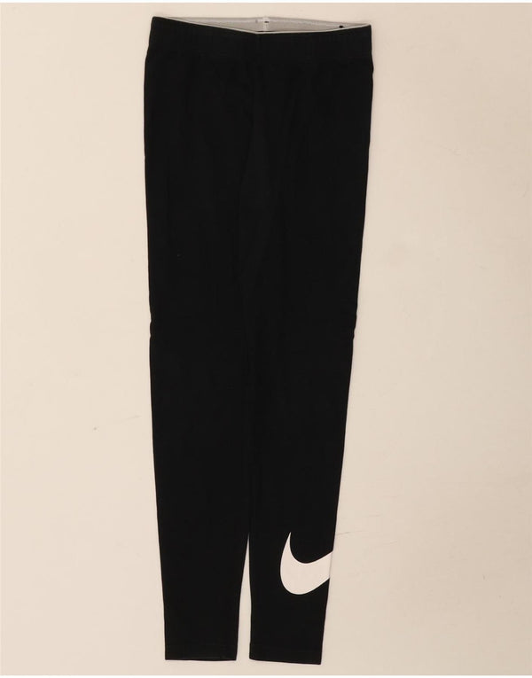 Женские леггинсы с рисунком Nike UK 8, маленькие черные хлопковые