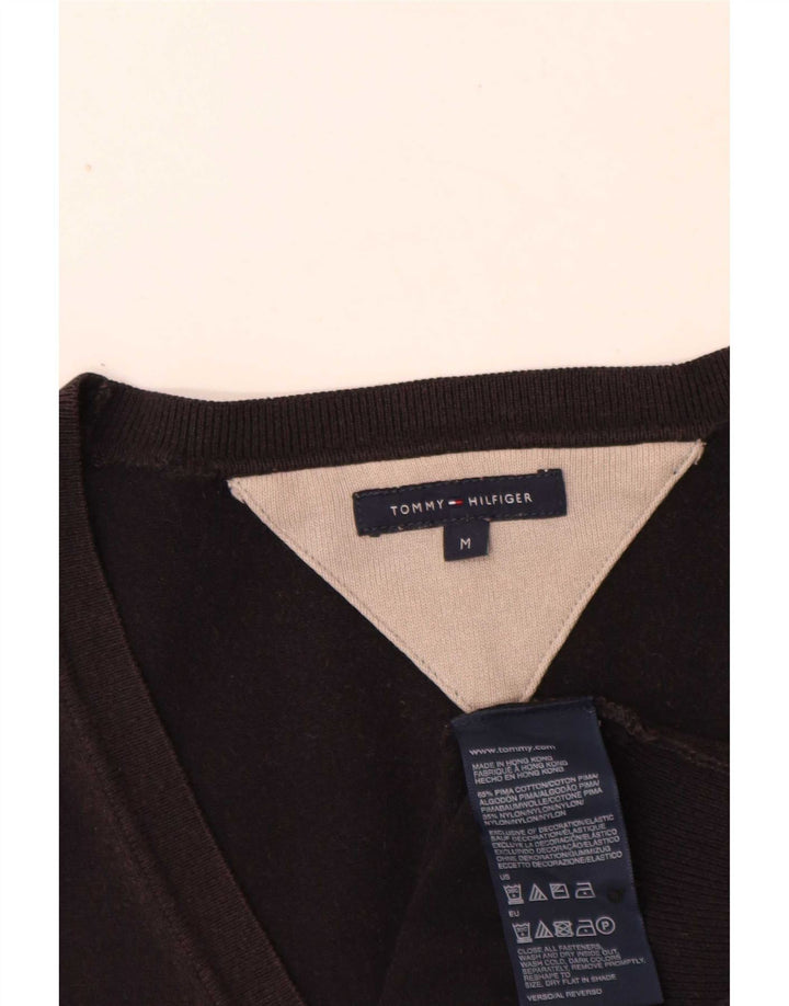 Tommy Hilfiger Женский кардиган-свитер среднего размера, черный, хлопковый, классический