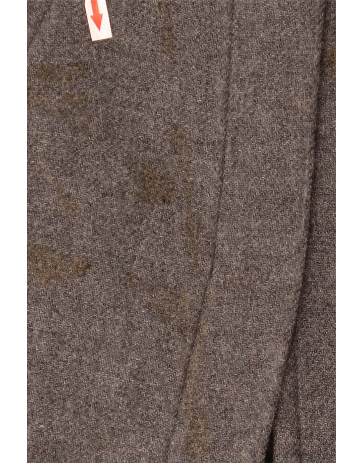 Женское пальто оверсайз Zara UK 10, маленькое серое шерстяное пальто