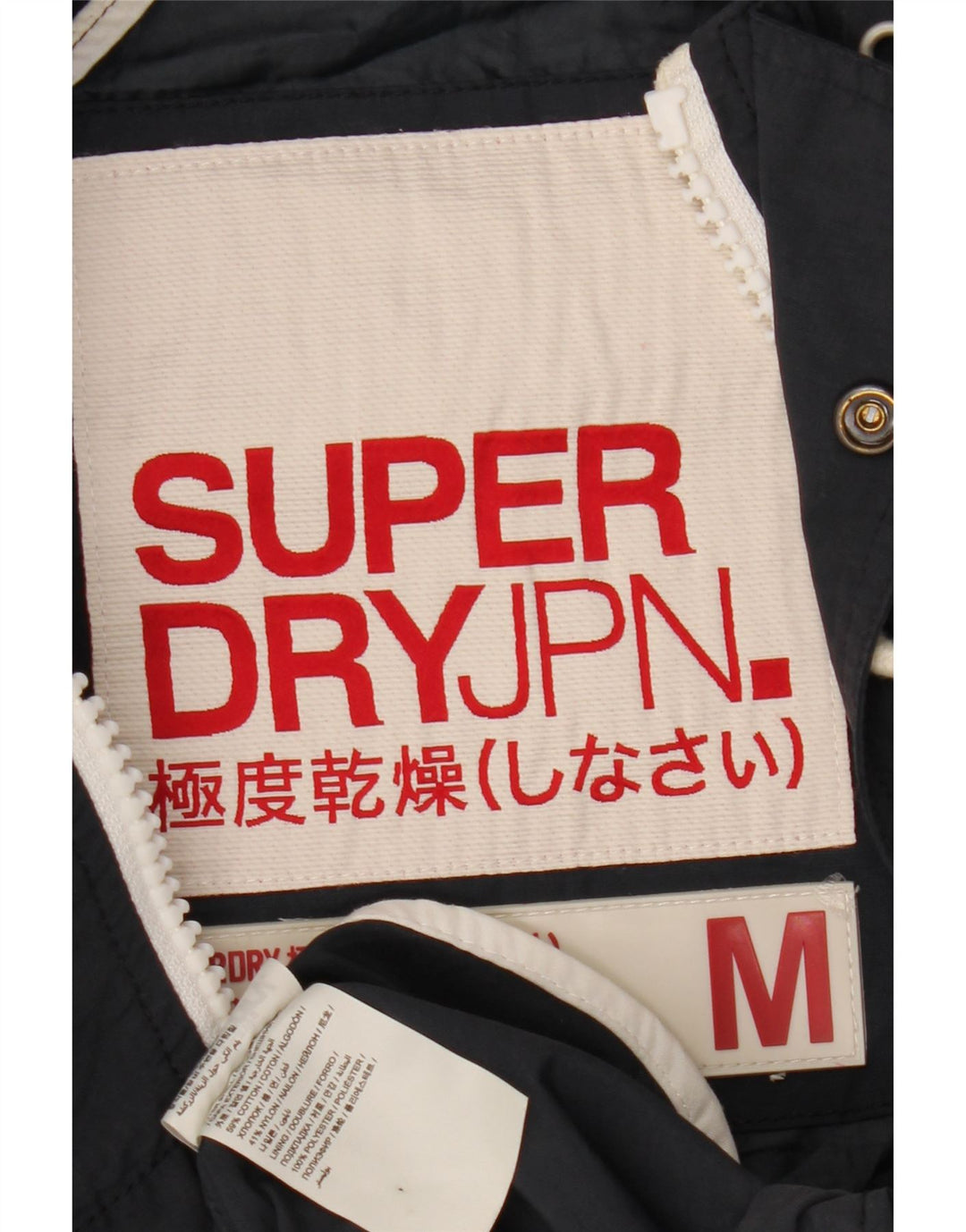 Мужская дафлкот SUPERDRY с капюшоном UK 38, средний темно-синий, цветной блок