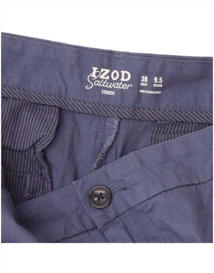 IZOD Мужские шорты чинос соленой воды W38 XL, синие, хлопок