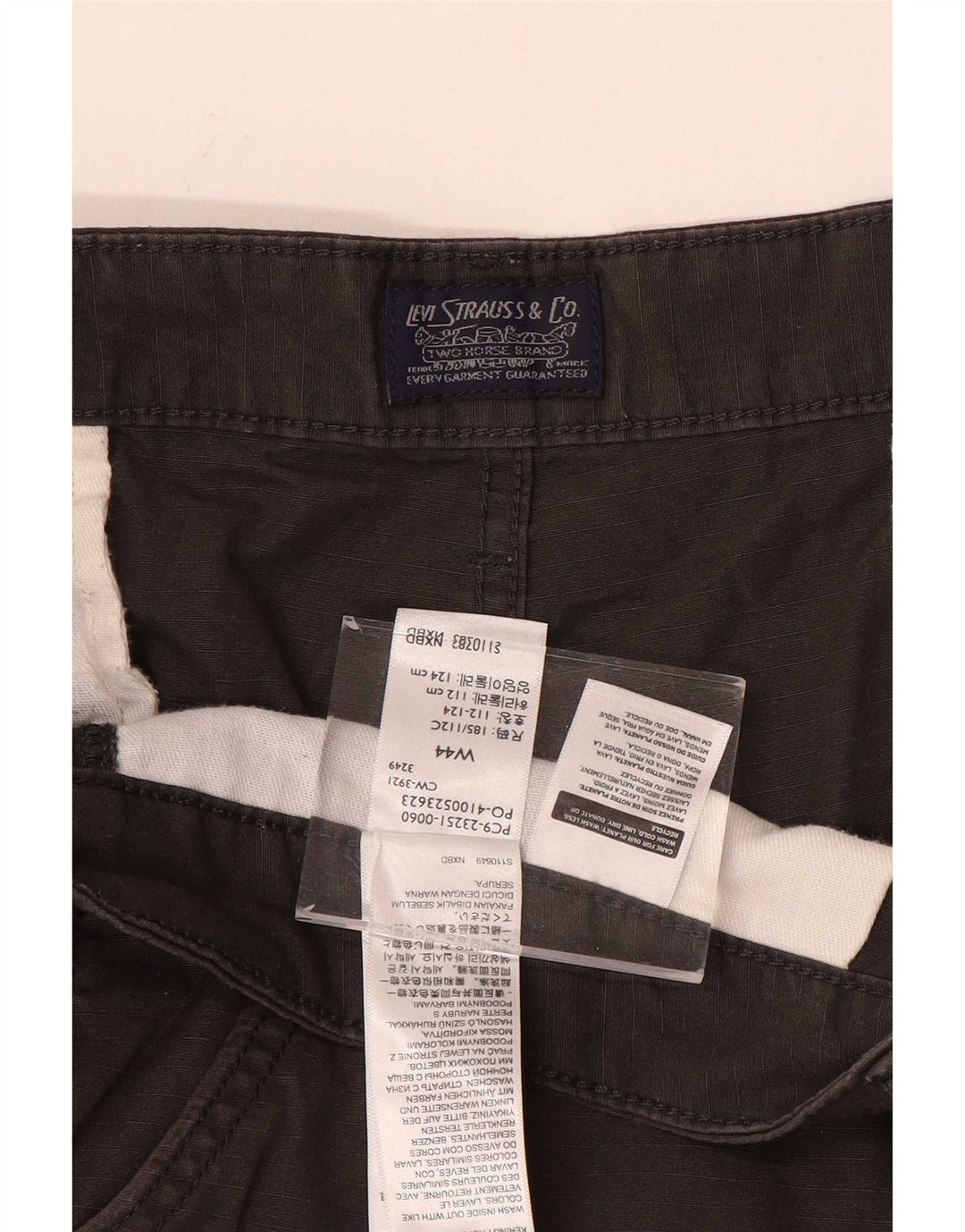 Мужские шорты карго Levi's W44 2XL Серые, хлопок