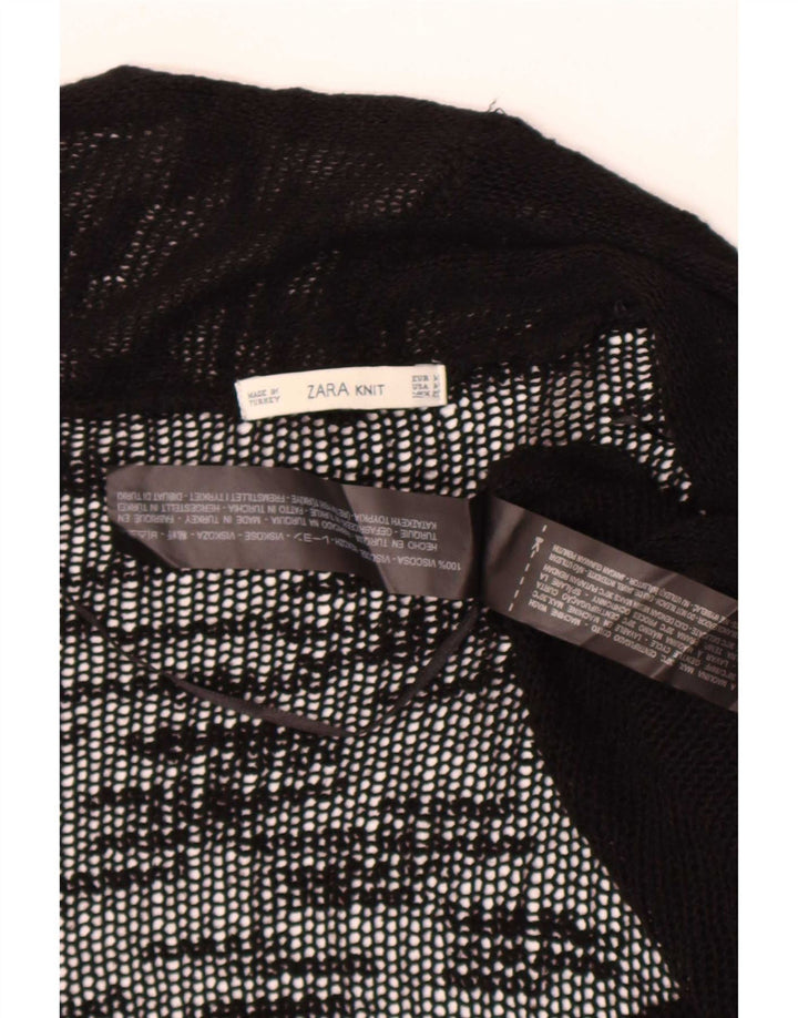 Женский прозрачный кардиган Zara UK 12, средний черный вискоза