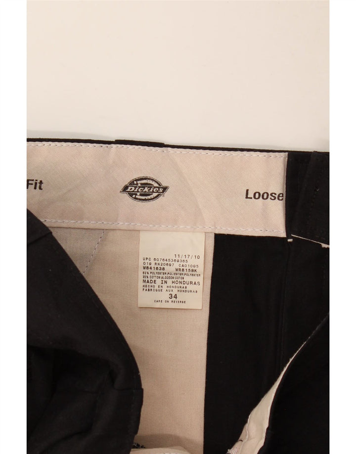 Мужские шорты-карго DICKIES свободного покроя W34, большие черные, полиэстер
