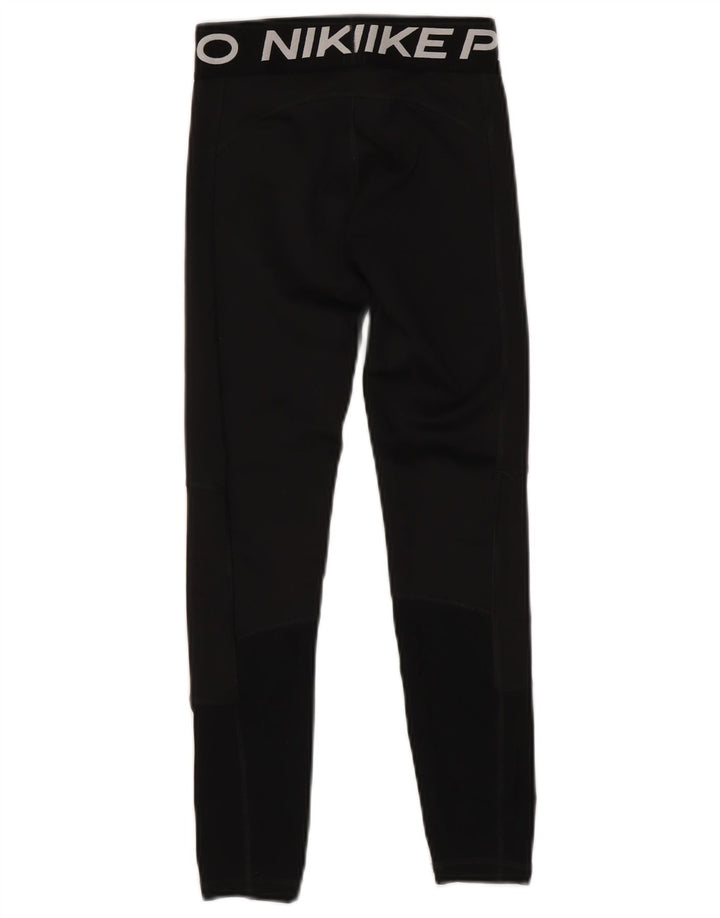 Леггинсы NIKE для девочек Dri Fit с рисунком, 10–11 лет, средний черный, полиэстер