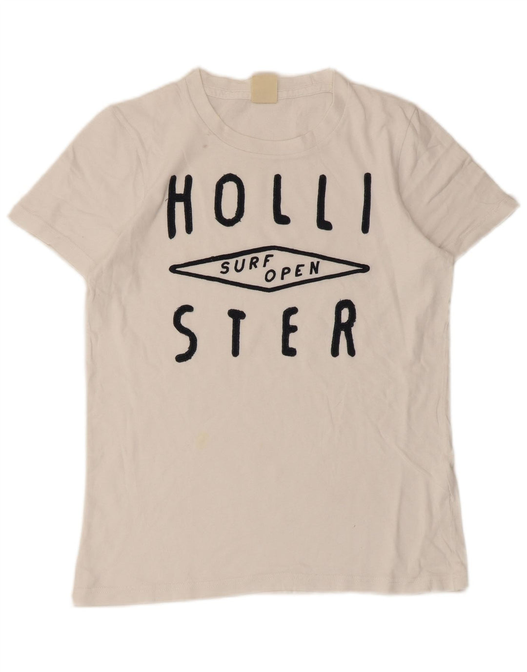 Мужская футболка с рисунком Hollister, маленькая белая