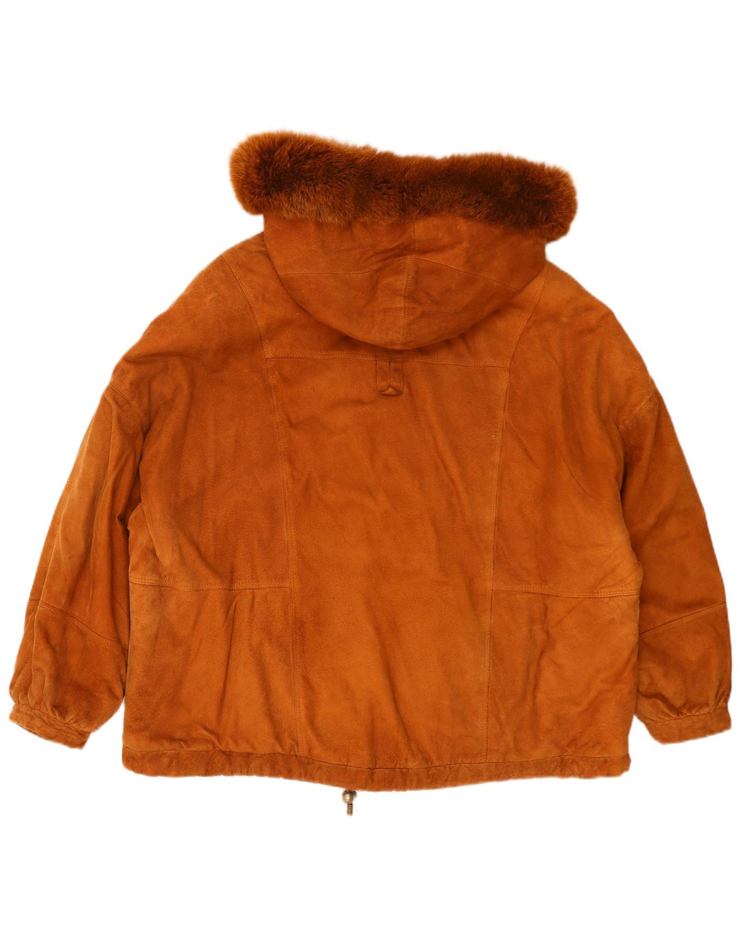 Женская замшевая куртка с капюшоном Conbipel UK 22 3XL Коричневая