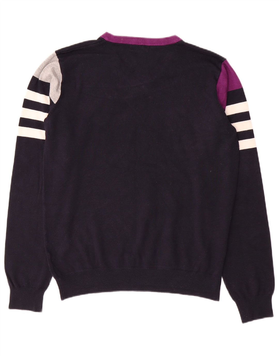 Женский джемпер с v-образным вырезом GAUDI UK 14, средний темно-синий, цветных блоков