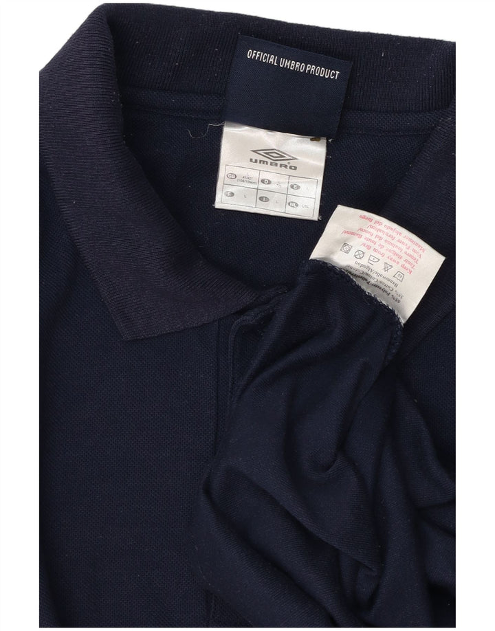 Мужская рубашка-поло Umbro, большая темно-синяя, полиэстер
