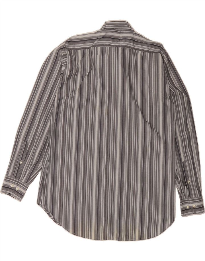 ETRO Mens Milano Shirt Size 43 Large Grey Striped Vintage Etro and Second-Hand Etro from Messina Hembry 