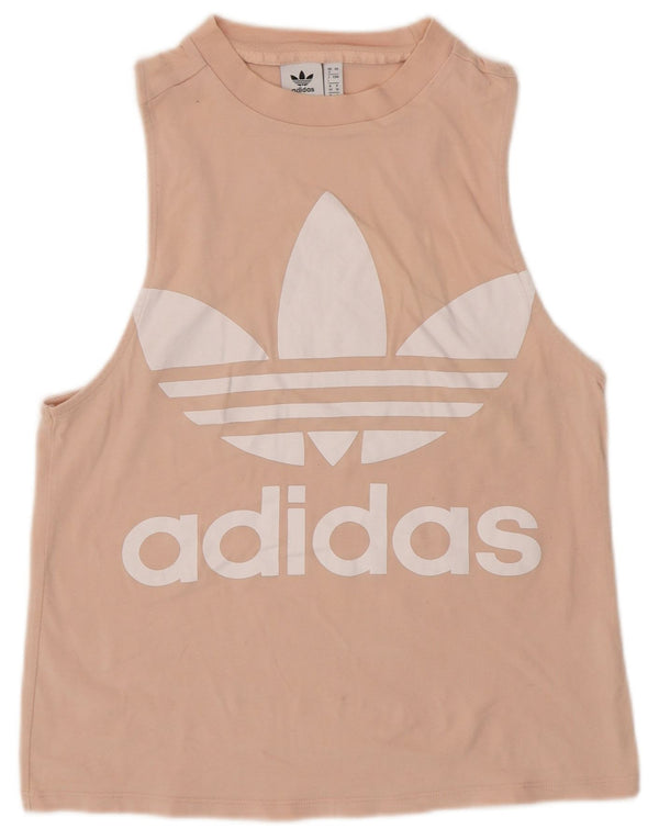 Женский жилет Adidas с графическим рисунком Top UK 8, маленький бежевый