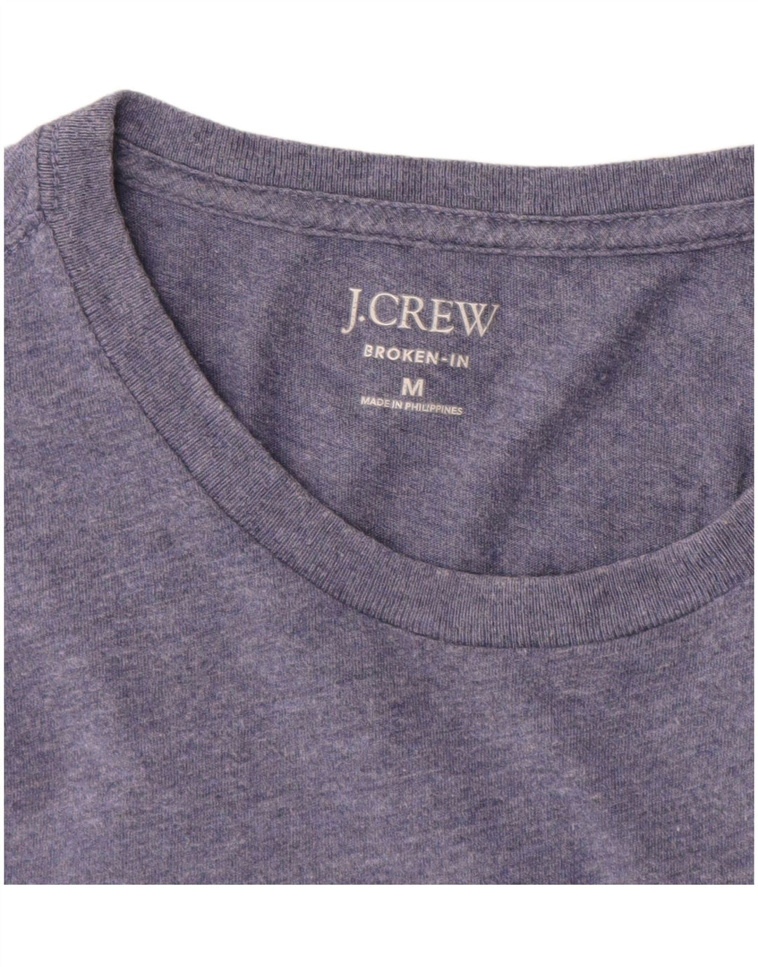 Женская футболка J. Crew, хлопковый топ среднего синего цвета с крапинками