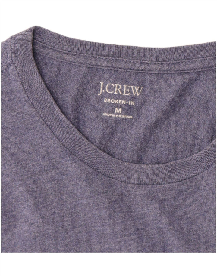 Женская футболка J. Crew, хлопковый топ среднего синего цвета с крапинками