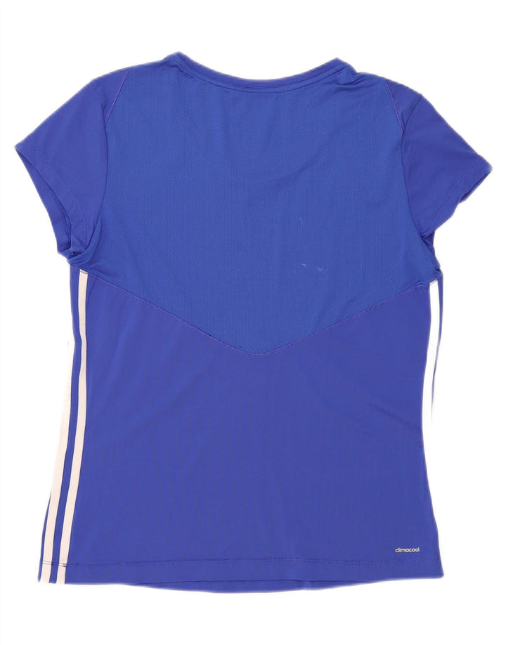 ADIDAS Womens Climacool T-Shirt Top UK 16/18 Large Blue Polyester Vintage Adidas and Second-Hand Adidas from Messina Hembry 