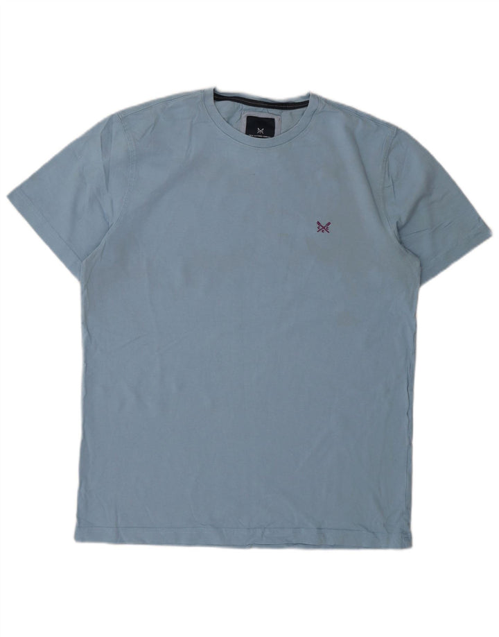 Crew Clothing Мужская футболка из хлопка среднего синего цвета