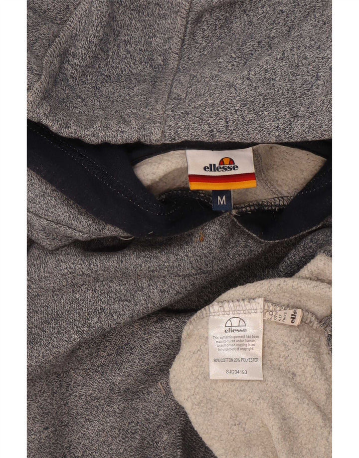 Мужской джемпер с капюшоном Ellesse с рисунком, средний серый хлопок в крапинку