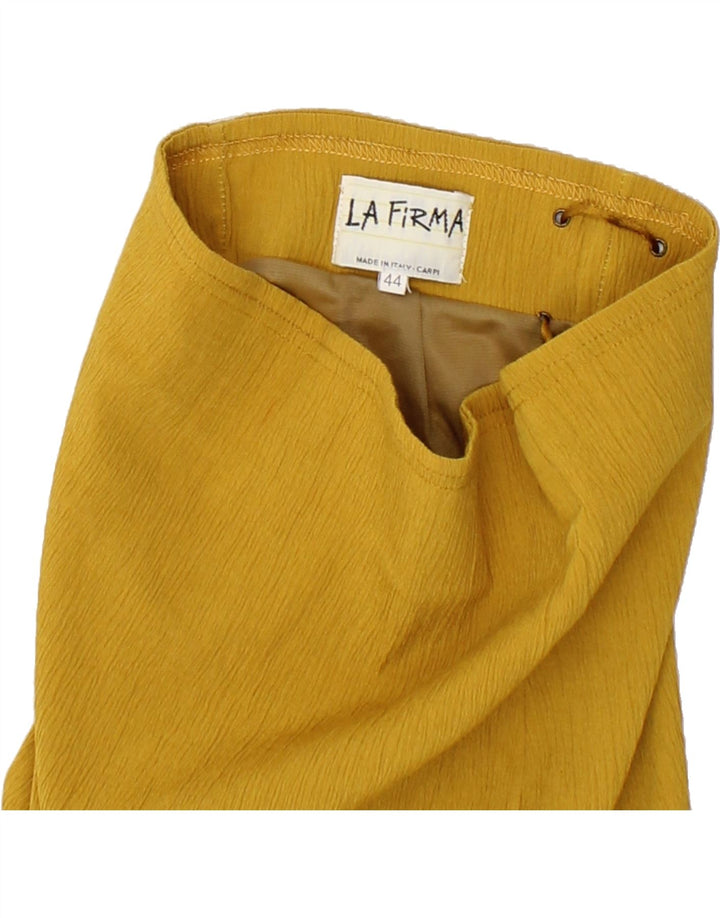 VINTAGE Womens Straight Skirt IT 44 Medium W28  Yellow Vintage Vintage and Second-Hand Vintage from Messina Hembry 
