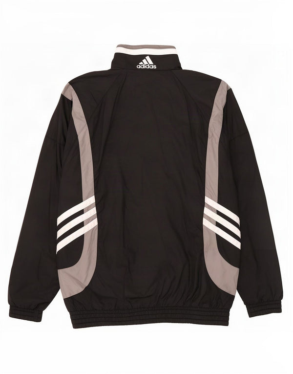 Мужская спортивная куртка Adidas UK 38/40, средний черный, цветной блок