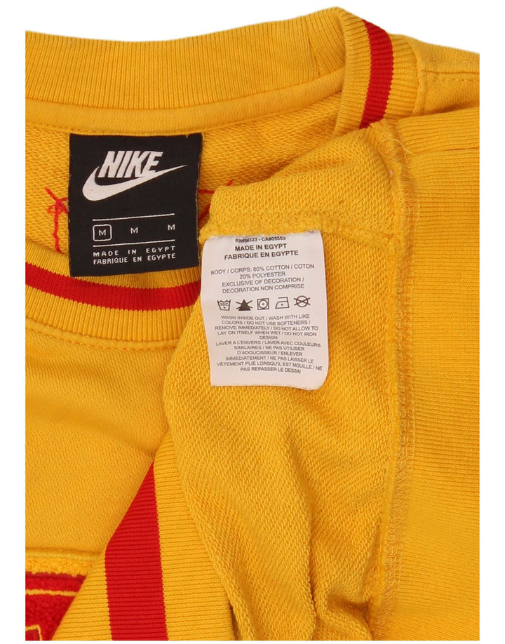 Мужской свитшот с рисунком Nike Athletic Dept, хлопковый джемпер среднего желтого цвета