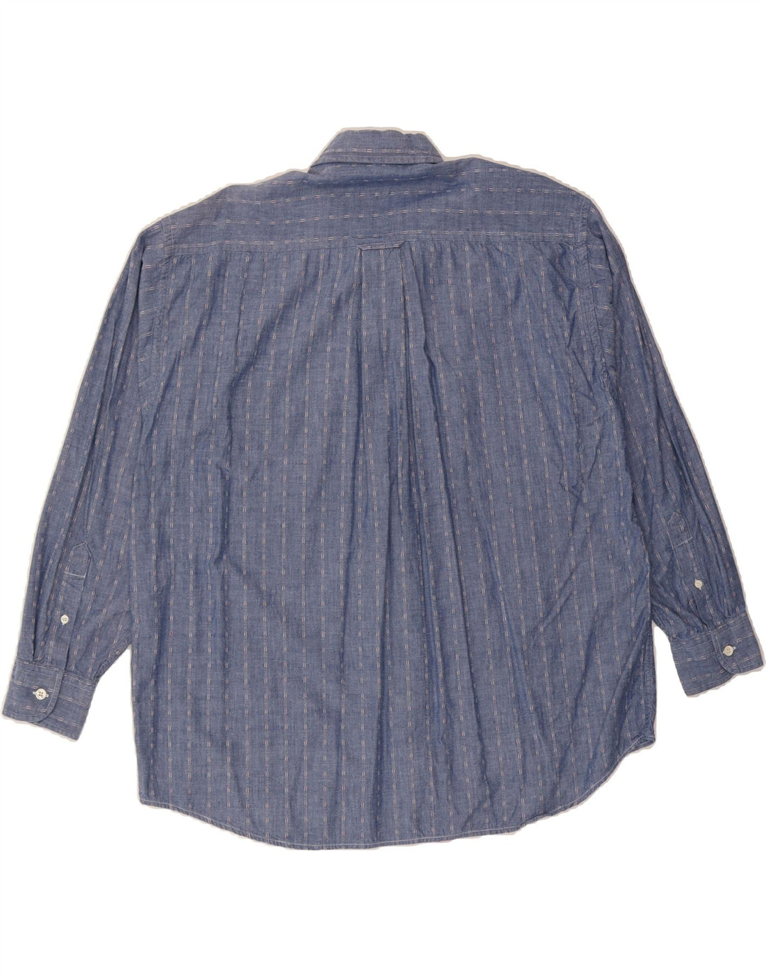 IZOD Mens Shirt Large Blue Striped Cotton Vintage Izod and Second-Hand Izod from Messina Hembry 