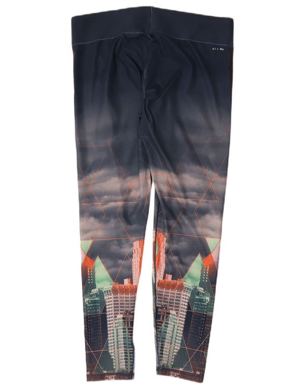 Женские леггинсы Adidas Climalite Graphic UK 16/18, большие темно-синие
