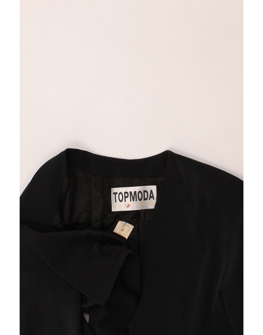 VINTAGE Womens Bolero Jacket IT 44 Medium Black Polyester Vintage Vintage and Second-Hand Vintage from Messina Hembry 