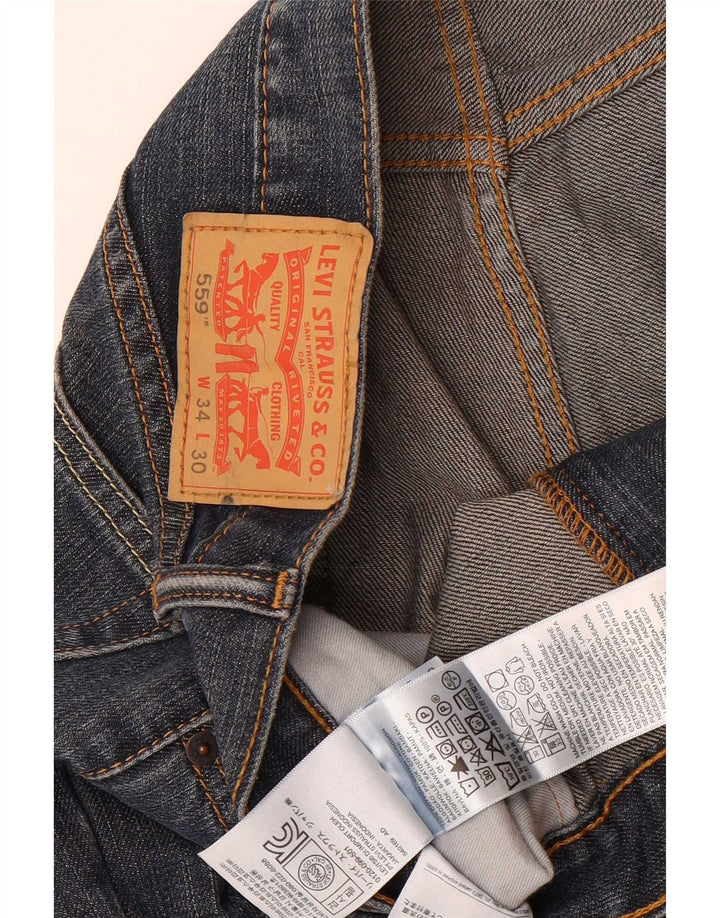 Мужские прямые джинсы Levi's 559 W34 L30 синие, хлопок