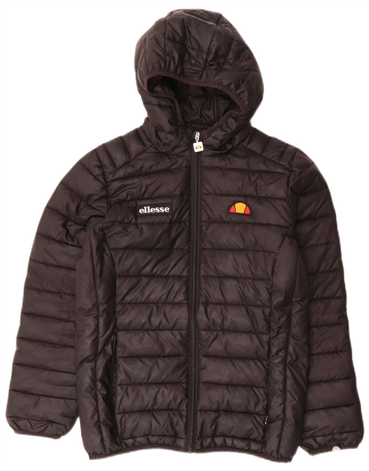 Утепленная куртка Ellesse для мальчиков с капюшоном 12-13 лет, черный полиэстер