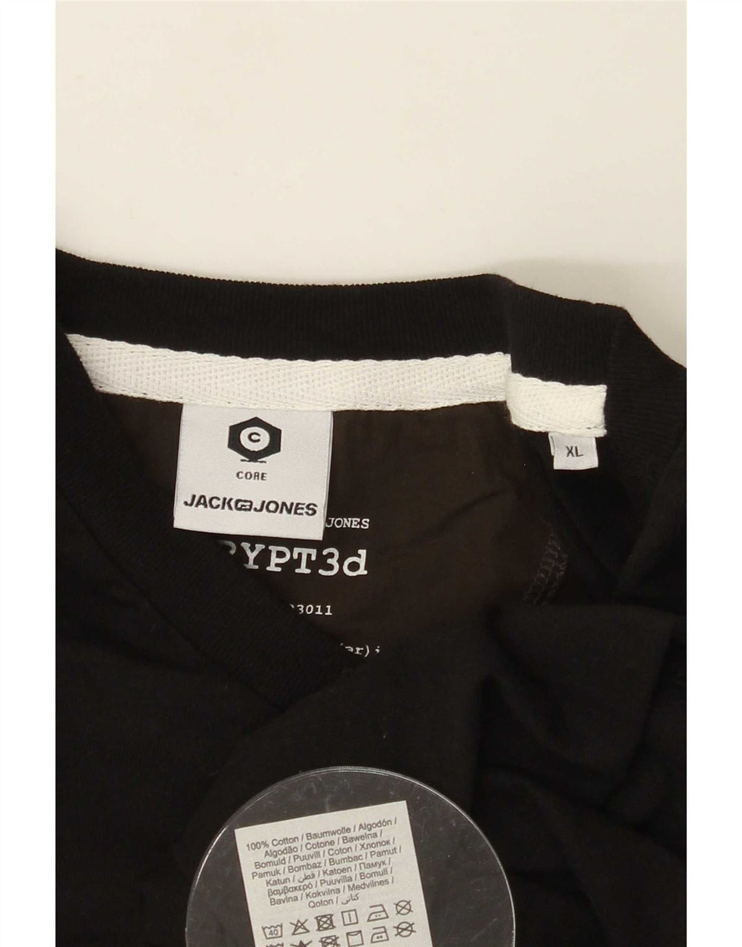 Мужской топ Jack & Jones с длинным рукавом XL, черный хлопок