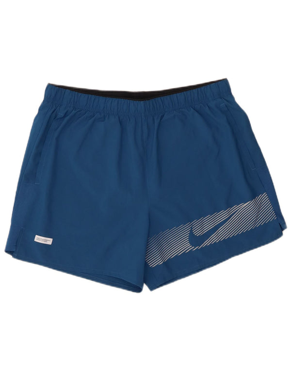 Мужские спортивные шорты Nike Dri Fit с графическим рисунком, большие синие, полиэстер