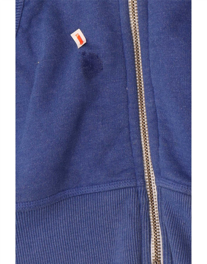 Мужской свитер с капюшоном на молнии Superdry, маленький синий, хлопок