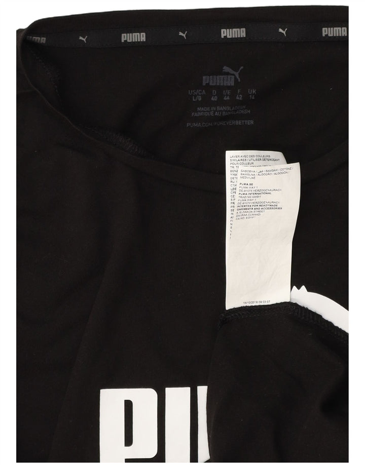 Женская футболка с рисунком PUMA Top UK 14, большой черный хлопок