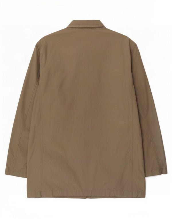 Мужское пальто Zara UK 42 XL, цвет хаки, хлопок