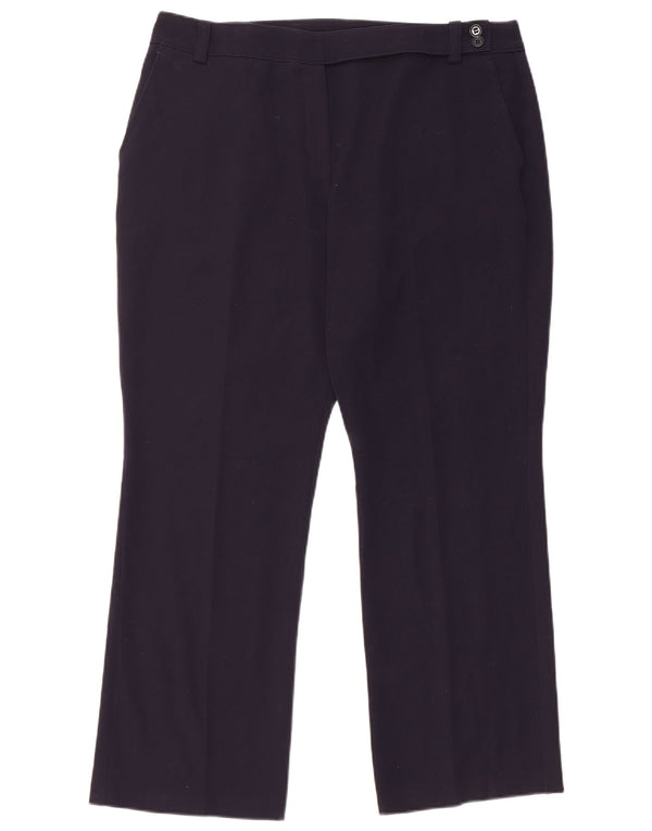 Женские прямые костюмные брюки Marks & Spencer UK 16, большие W34 L27, темно-синие