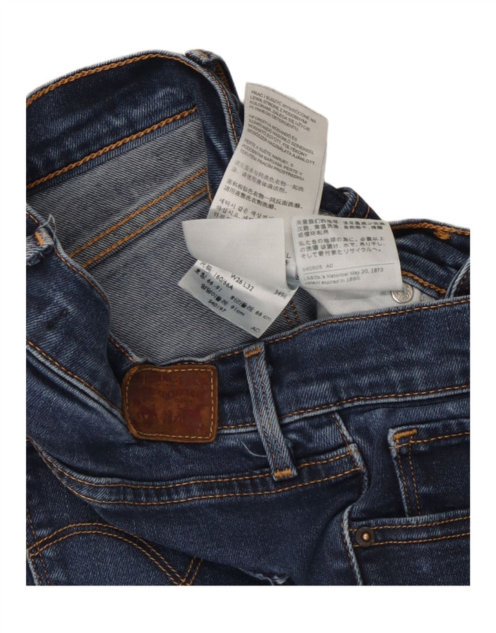 Женские облегающие джинсы Levi's W26 L29, синий хлопок