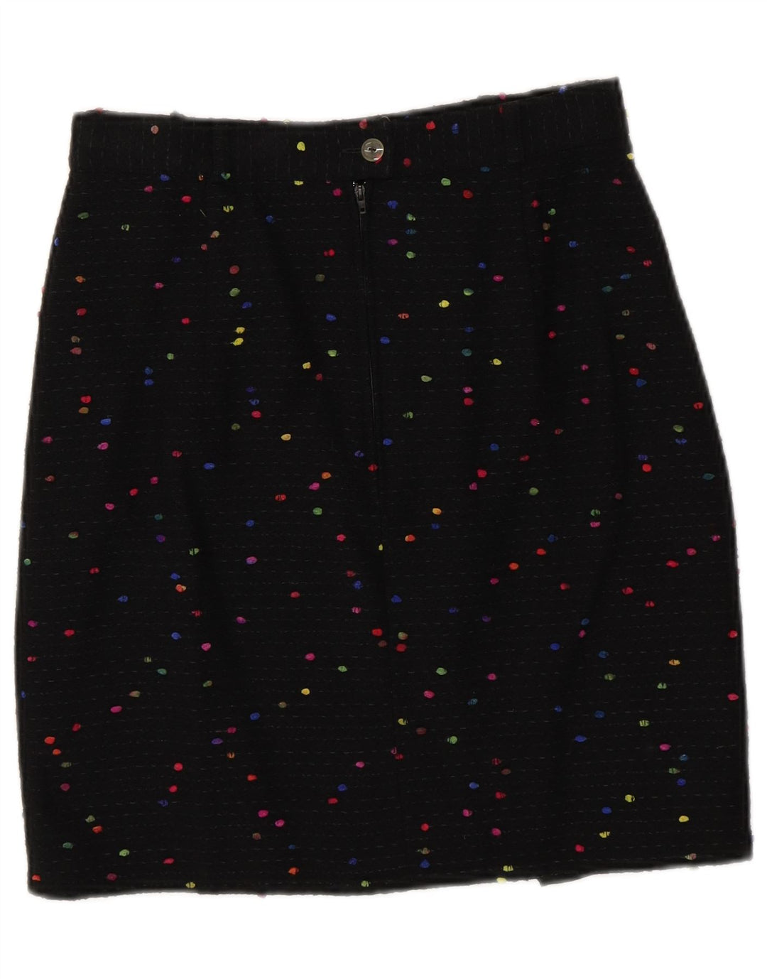 VINTAGE Womens Pencil Skirt W28 Medium Black Spotted