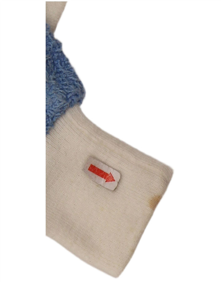 ВИНТАЖНЫЙ женский джемпер с вырезом «лодочкой», Великобритания, 16, большой синий цвет с цветными блоками