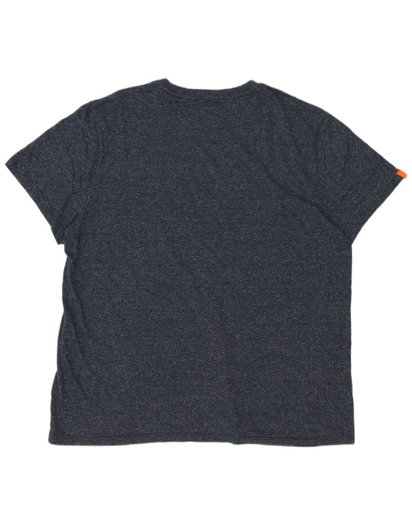 Мужская футболка Superdry Top 3XL Темно-синяя в крапинку из хлопка