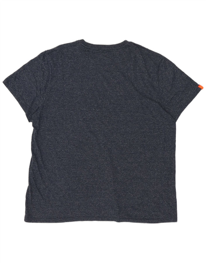 Мужская футболка Superdry Top 3XL Темно-синяя в крапинку из хлопка