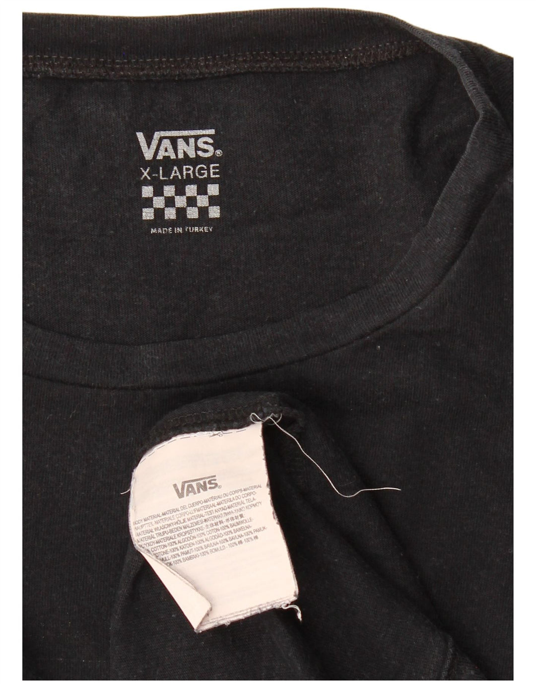 Женская футболка VANS Top UK 18 XL, черный хлопок