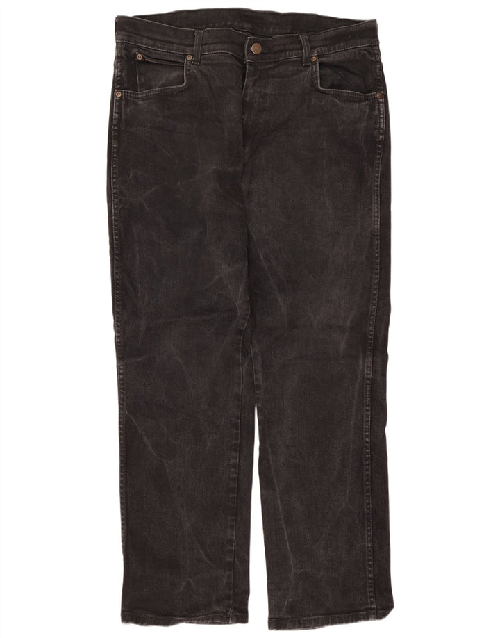 Мужские прямые джинсы Wrangler Texas Stretch W36 L30, черный хлопок