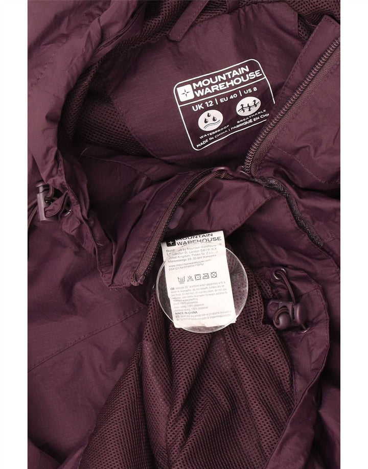 Женская дождевик с капюшоном Mountain Warehouse UK 12, средний фиолетовый полиамид