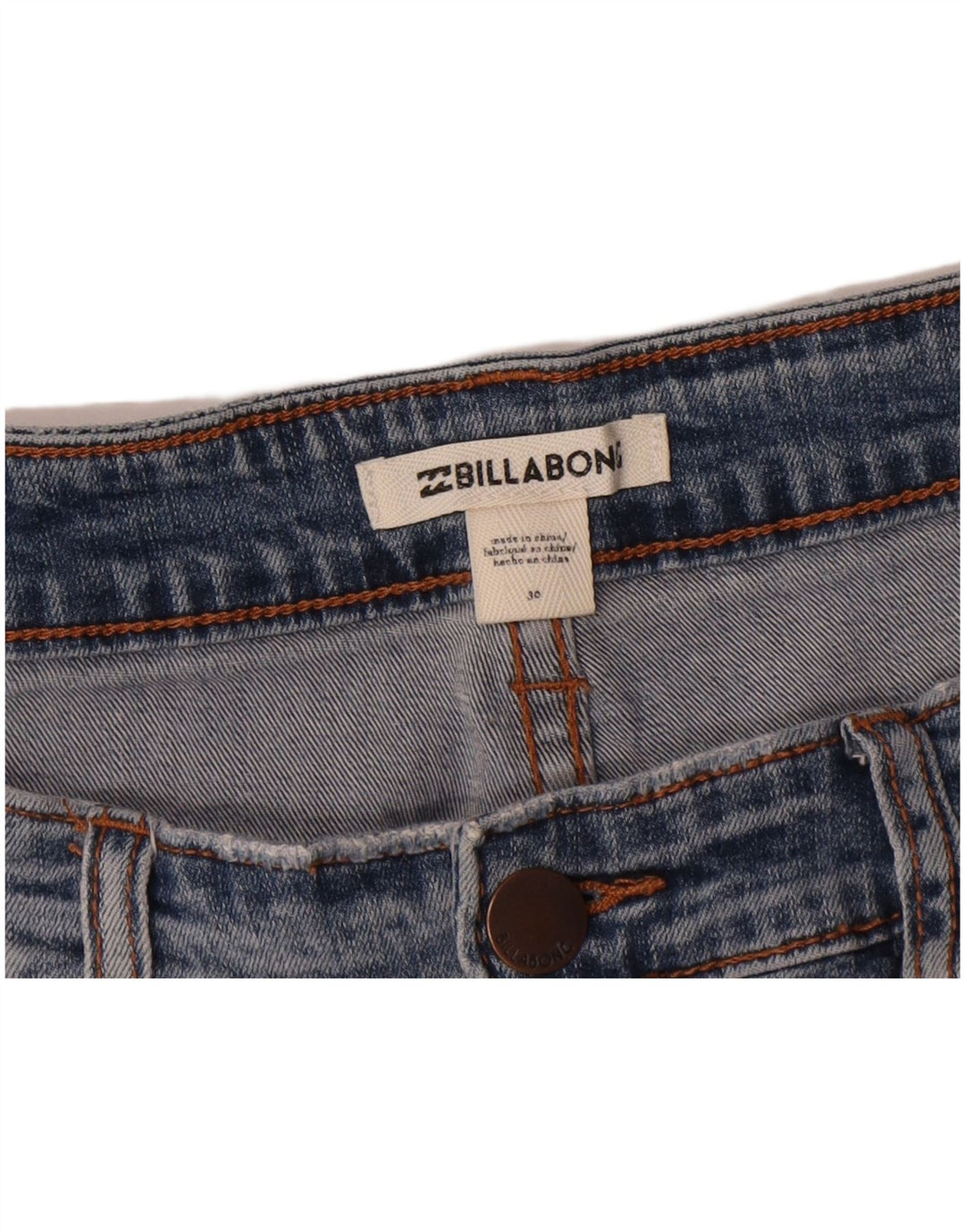 Женская джинсовая юбка Billabong W30, средний синий хлопок, хлопок