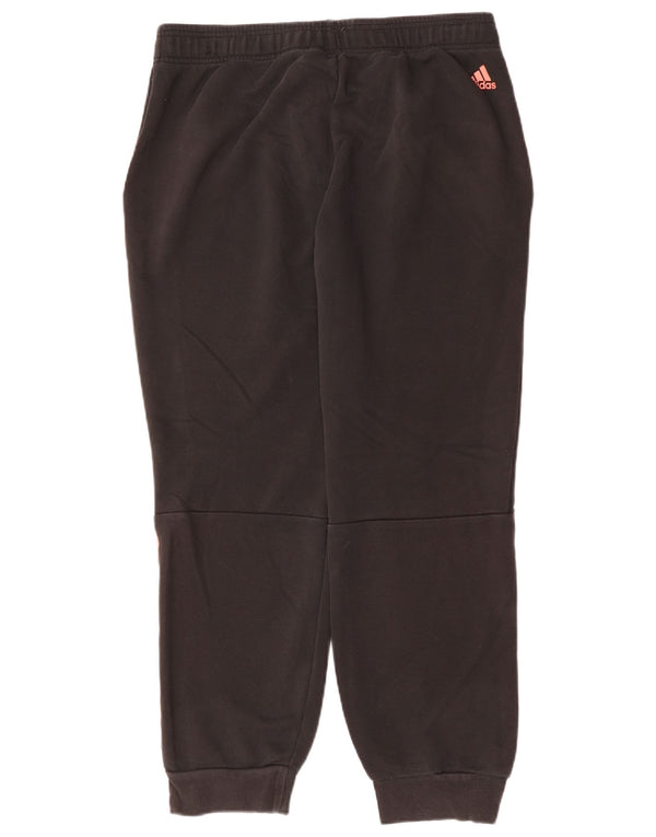 Женские спортивные брюки ADIDAS с графическим рисунком, джоггеры, Великобритания, 20/22 XL, черный хлопок